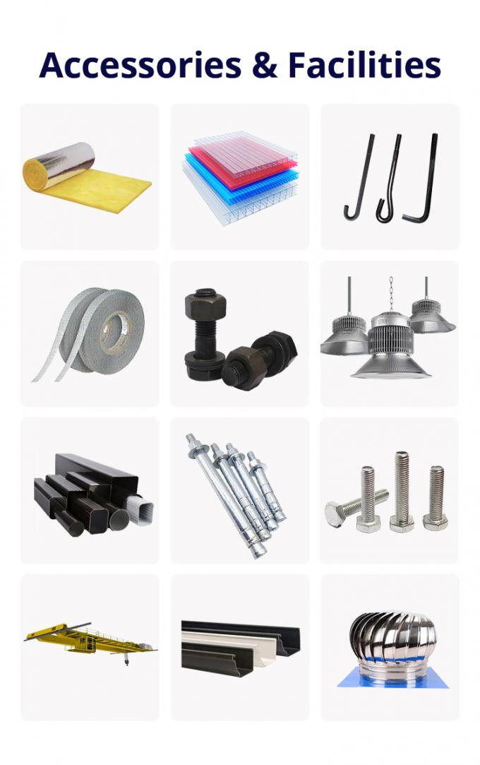 Προσαρμόσιμες προκατασκευασμένες χάλυβα δομές Αποθήκη Εργαστήριο Βιομηχανικό εμπορικό κτίριο 5