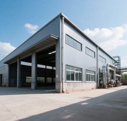 Low Price Large-scale Multi-span Logistics Warehouse Prefabricated Steel Frame Warehouse