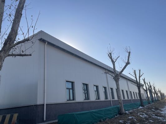 Υψηλής αντοχής εργαστήριο χαλύβδινων κατασκευών με δοκό H προκατασκευασμένο Βιομηχανικό μεταλλικό κτίριο με επιλογή πυρίμαχου πάνελ